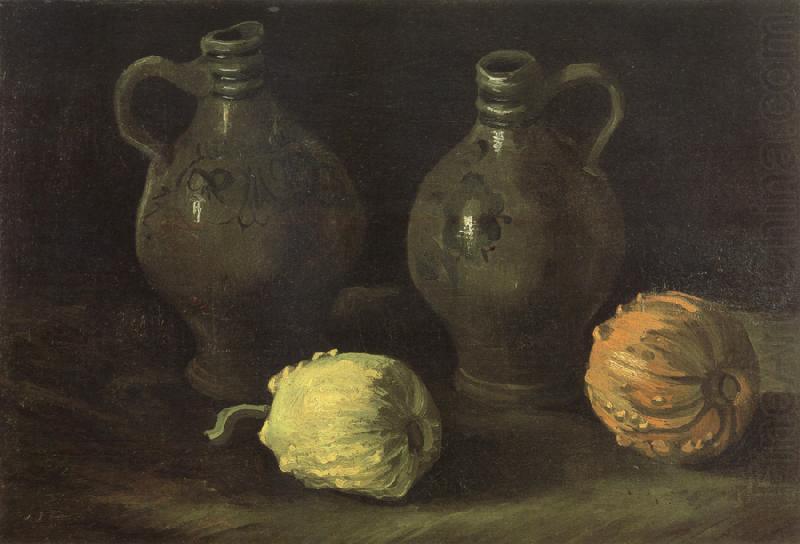Vincent Van Gogh Still life with Two Jars and Two Pumpkins (nn04) china oil painting image